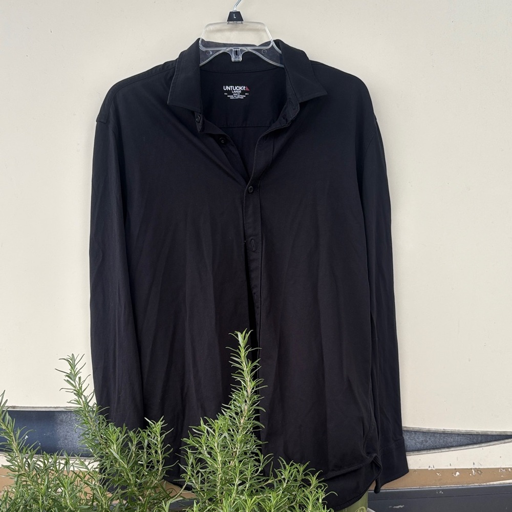 Untukit men’s Classic Black Shirt Jacket